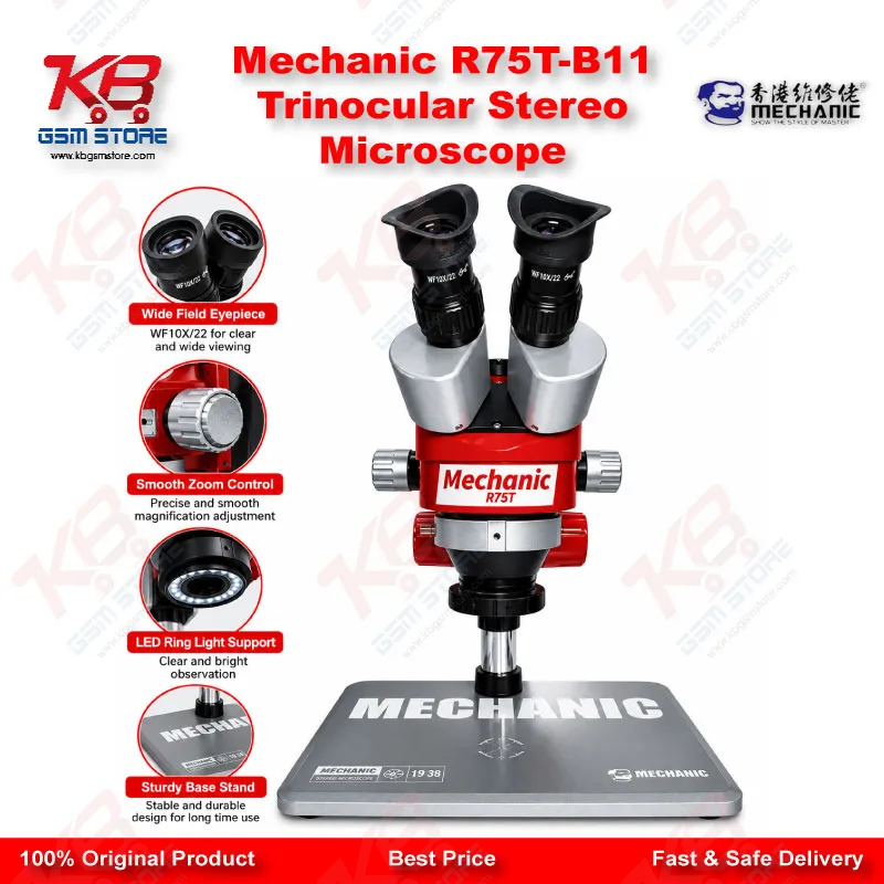 Mechanic R75T-B11 Trinocular Stereo Microscope