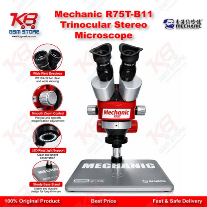 Mechanic R75T-B11 Trinocular Stereo Microscope