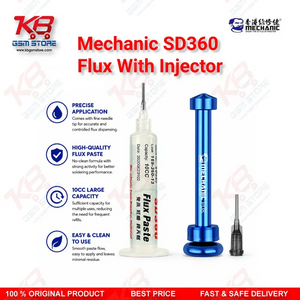 Mechanic SD360 MAX No Clean Flux With Injector – Transparent Low Smoke Solder Flux for Mobile Repair