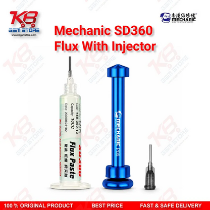 Mechanic SD360 MAX No Clean Flux With Injector – Transparent Low Smoke Solder Flux for Mobile Repair