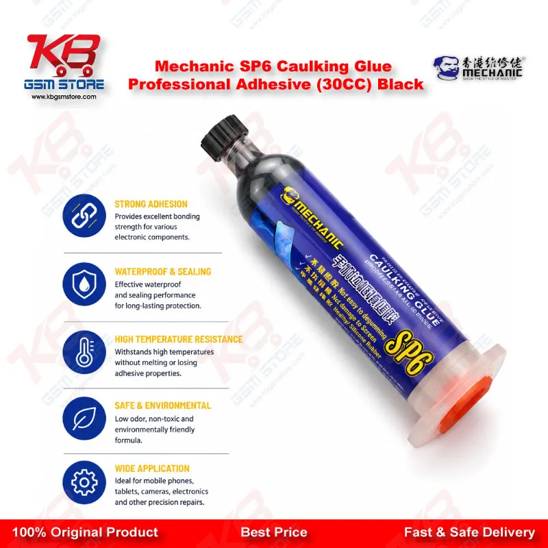 Mechanic SP6 Caulking Glue Professional Adhesive (30CC) Black
