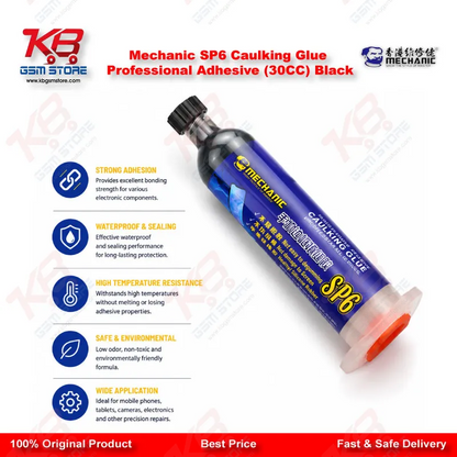 Mechanic SP6 Caulking Glue Professional Adhesive (30CC) Black