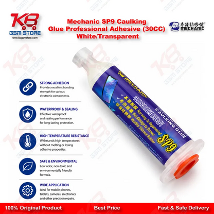 Mechanic SP9 Caulking Glue Professional Adhesive (30CC) WhiteTransparent