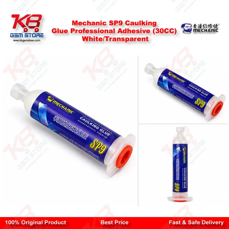 Mechanic SP9 Caulking Glue Professional Adhesive (30CC) WhiteTransparent