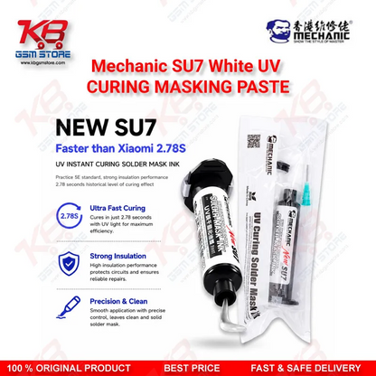 Mechanic SU7 White UV Curing Masking Paste – Solder Mask Ink 10ml