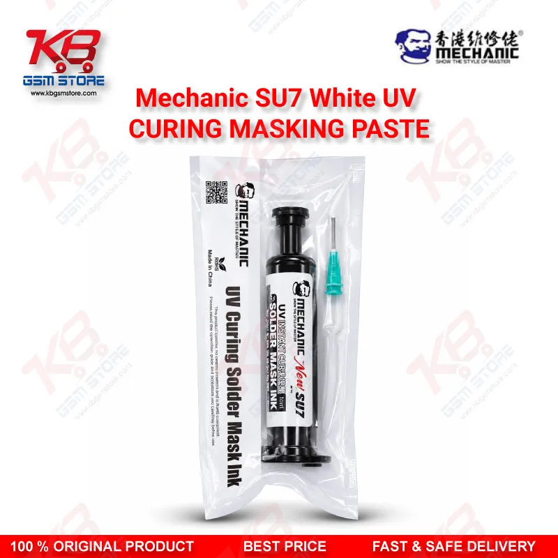 Mechanic SU7 White UV Curing Masking Paste – Solder Mask Ink 10ml