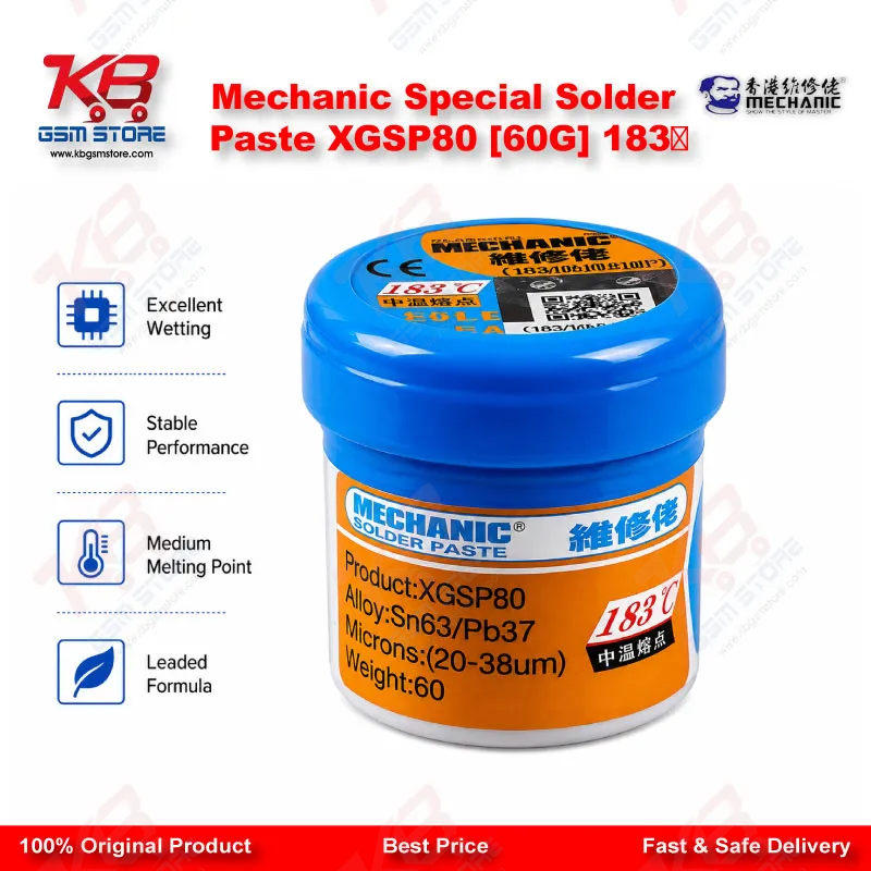 Mechanic Special Solder Paste XGSP80 [60G] 183℃