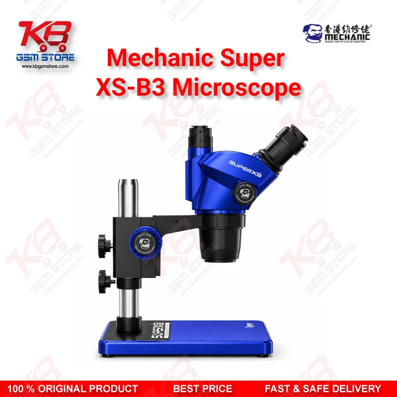 MECHANIC Super XS-B3 Trinocular Stereo Microscope – B3 Base PCB & Mobile Repair Microscope