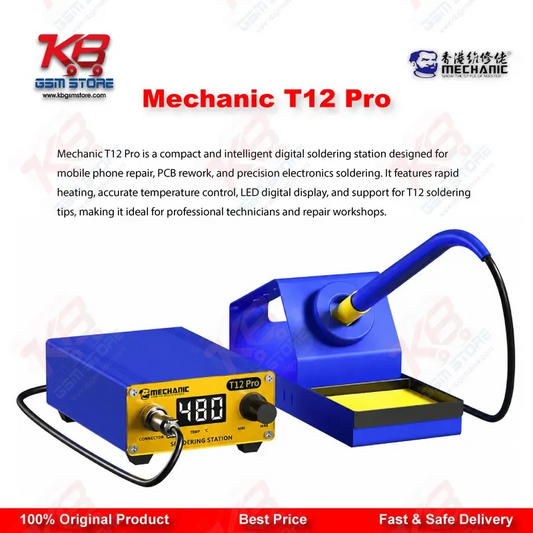 Mechanic T12 Pro 72W Anti-Static Digital Soldering Station for Mobile PCB Repair
