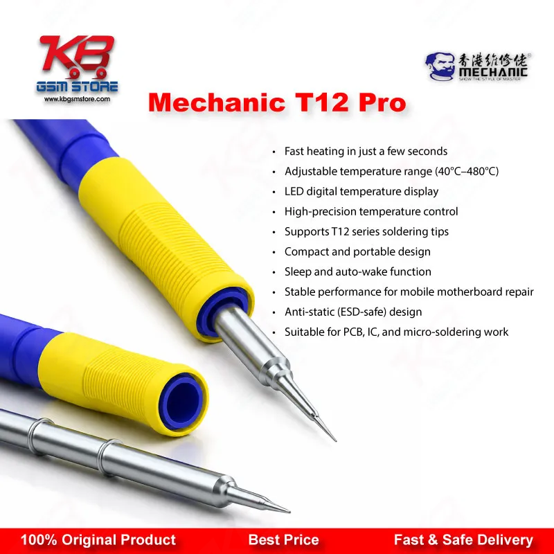 Mechanic T12 Pro 72W Anti-Static Digital Soldering Station for Mobile PCB Repair