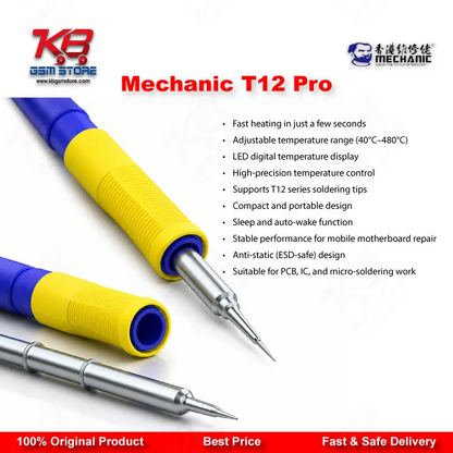 Mechanic T12 Pro 72W Anti-Static Digital Soldering Station for Mobile PCB Repair