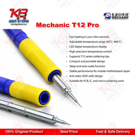 Mechanic T12 Pro 72W Anti-Static Digital Soldering Station for Mobile PCB Repair