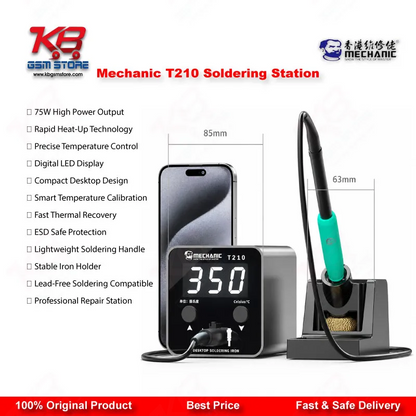 Mechanic T210 SE Digital Soldering Station 50W – C210 Tips Rework Tool