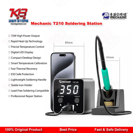 Mechanic T210 SE Digital Soldering Station 50W – C210 Tips Rework Tool