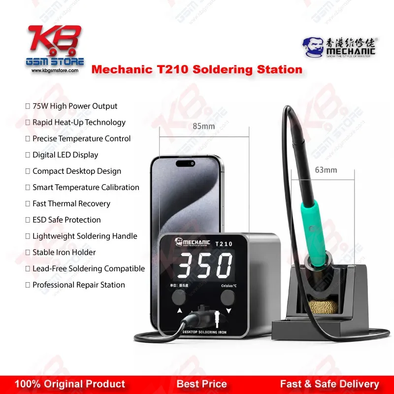 Mechanic T210 Digital Soldering Station C210 Tips Rework Tool