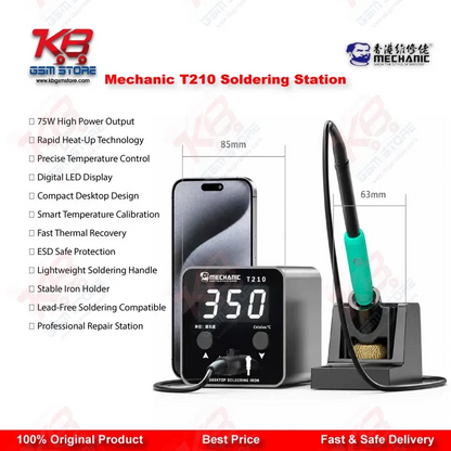 Mechanic T210 Digital Soldering Station C210 Tips Rework Tool