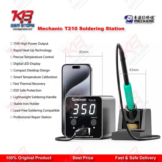Mechanic T210 SE Digital Soldering Station 50W – C210 Tips Rework Tool