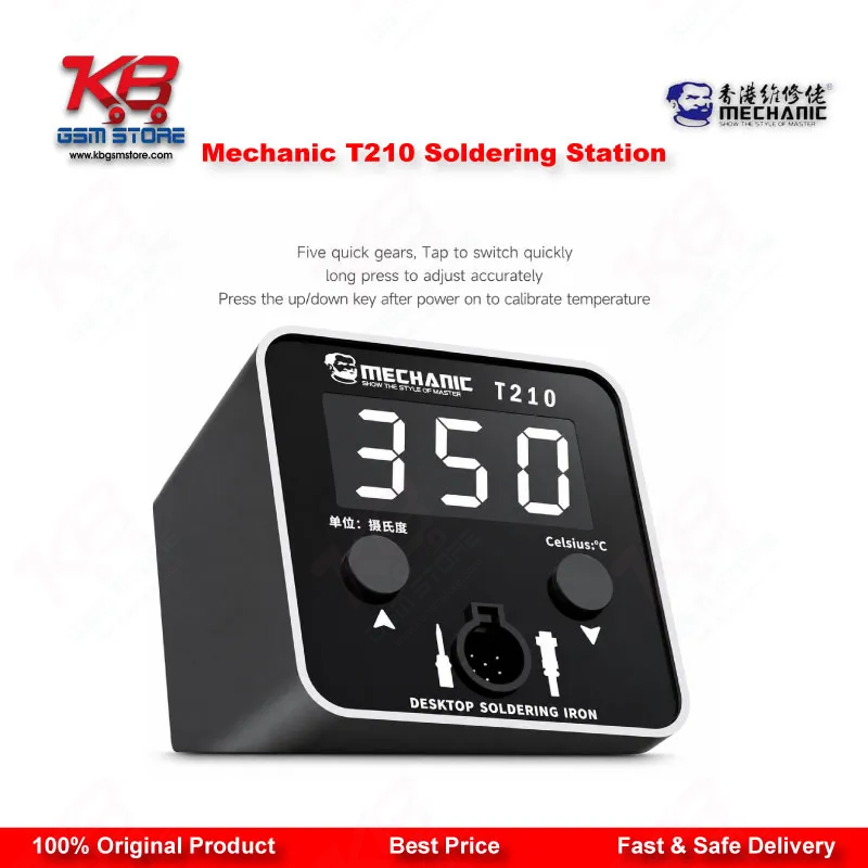 Mechanic T210 SE Digital Soldering Station 50W – C210 Tips Rework Tool