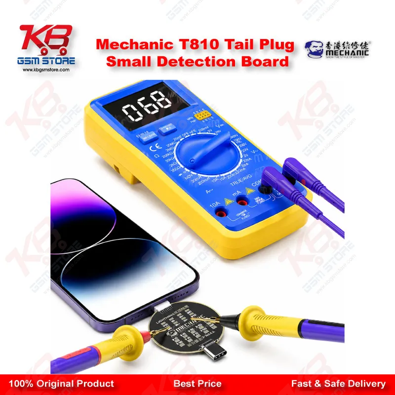 Mechanic T810 Non-Disassembly Tail Plug Test Board – Lightning & Type-C Charging Port Detector