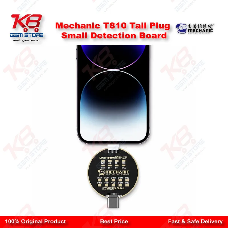 Mechanic T810 Non-Disassembly Tail Plug Test Board – Lightning & Type-C Charging Port Detector
