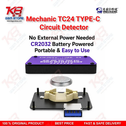 MECHANIC TC-24 Type-C Data Cable Circuit Continuity Tester – 24 Pin Fault Detector