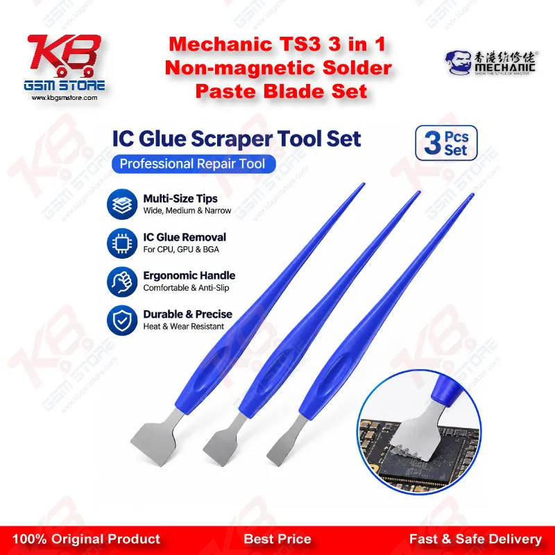 Mechanic TS3 3 in 1 Non-magnetic Solder Paste Blade Set PK