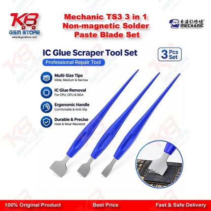 Mechanic TS3 3 in 1 Non-magnetic Solder Paste Blade Set PK