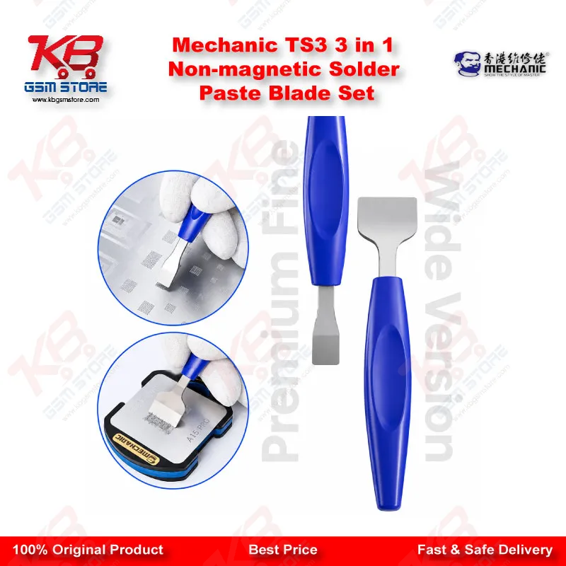 Mechanic TS3 3 in 1 Non-magnetic Solder Paste Blade Set PK