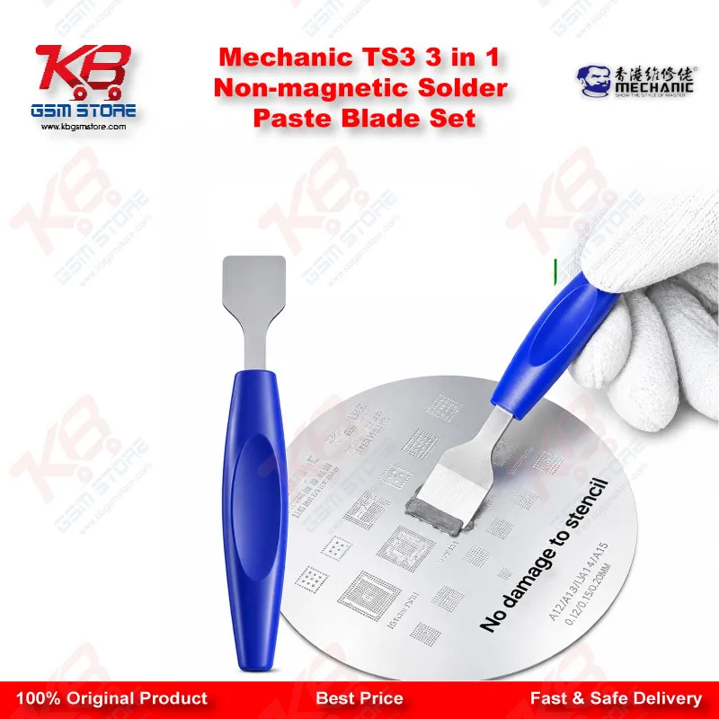 Mechanic TS3 3 in 1 Non-magnetic Solder Paste Blade Set PK
