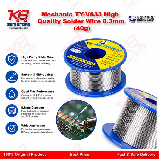 Mechanic TY-V833 High Quality Solder Wire 0.3mm (40g)