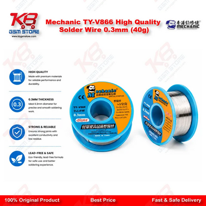Mechanic TY-V866 High Quality Solder Wire 0.3mm (40g)