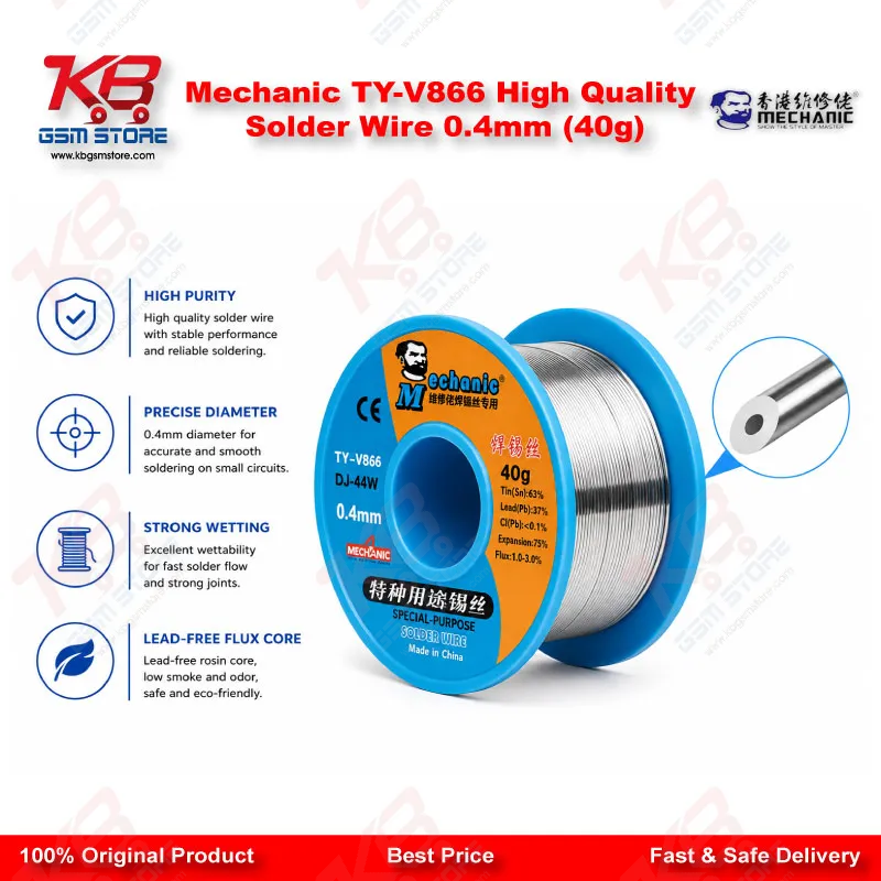 Mechanic TY-V866 High Quality Solder Wire 0.4mm (40g)