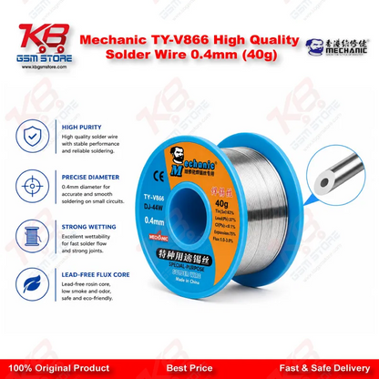 Mechanic TY-V866 High Quality Solder Wire 0.4mm (40g)