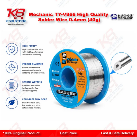 Mechanic TY-V866 High Quality Solder Wire 0.4mm (40g)