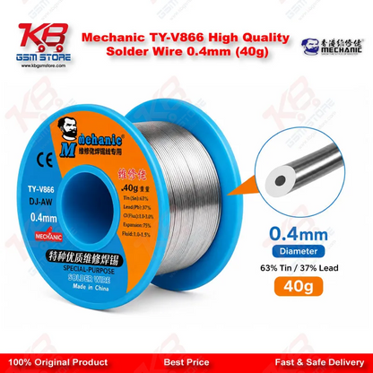 Mechanic TY-V866 High Quality Solder Wire 0.4mm (40g)