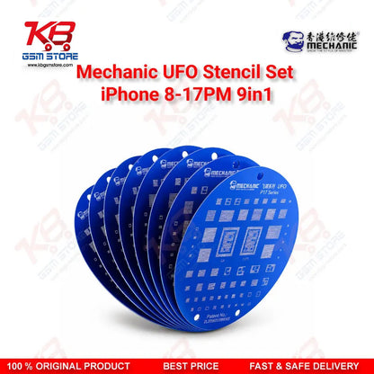 Mechanic UFO 9in1 BGA Reballing Stencil Set for iPhone 8 to 17 Pro Max