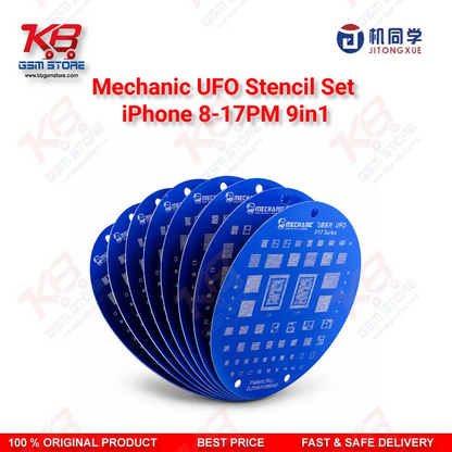 Mechanic UFO 9in1 BGA Reballing Stencil Set for iPhone 8 to 17 Pro Max