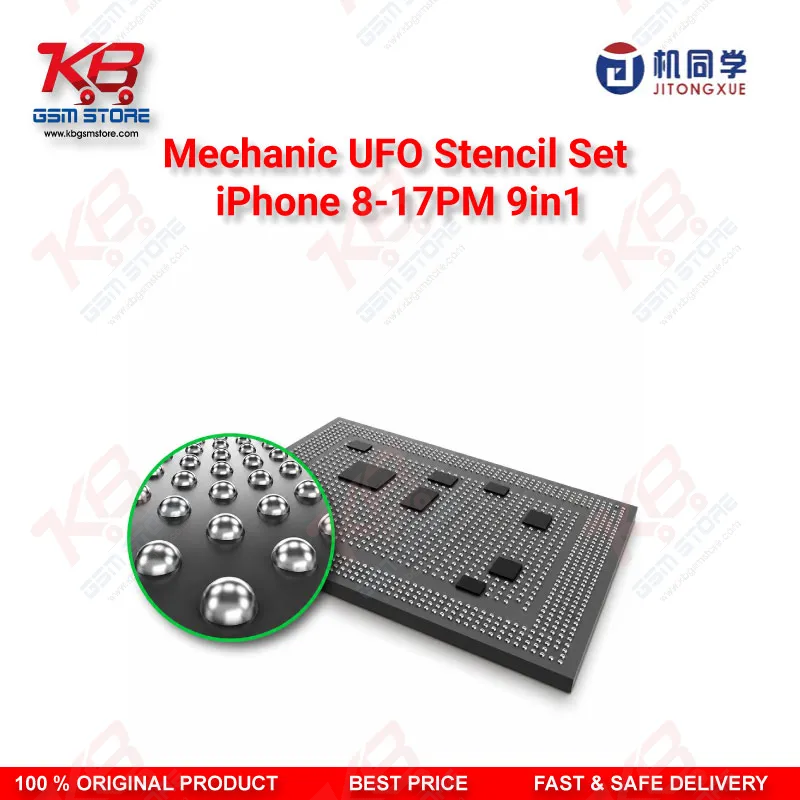 Mechanic UFO 9in1 BGA Reballing Stencil Set for iPhone 8 to 17 Pro Max