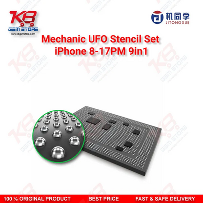 Mechanic UFO 9in1 BGA Reballing Stencil Set for iPhone 8 to 17 Pro Max