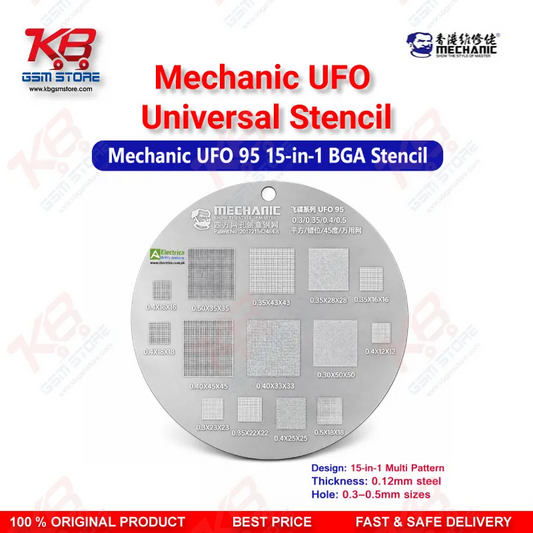Mechanic UFO Universal BGA Reballing Stencil – Multi-Pitch Chip Repair Template