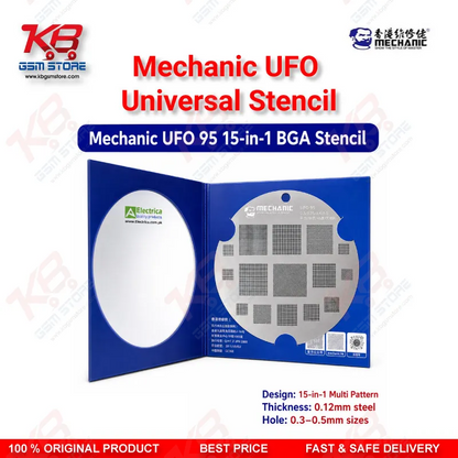Mechanic UFO Universal BGA Reballing Stencil – Multi-Pitch Chip Repair Template
