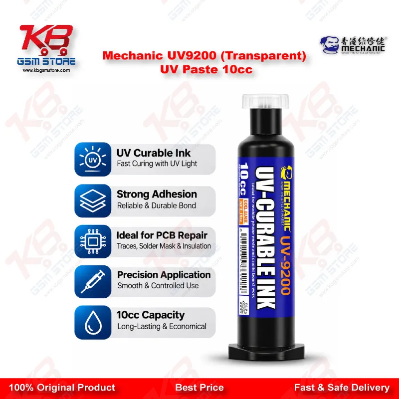 Mechanic UV9200 (Transparent) UV Paste 10cc Solder Mask