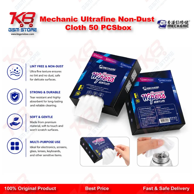 Mechanic Ultrafine Non-Dust Cloth 50 PCS/box