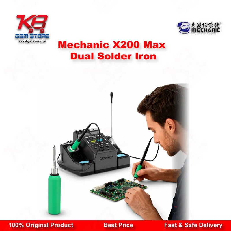 Mechanic X200 Max Dual Solder Iron – Dual-Station PWM Soldering Station