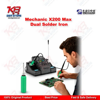 Mechanic X200 Max Dual Solder Iron – Dual-Station PWM Soldering Station