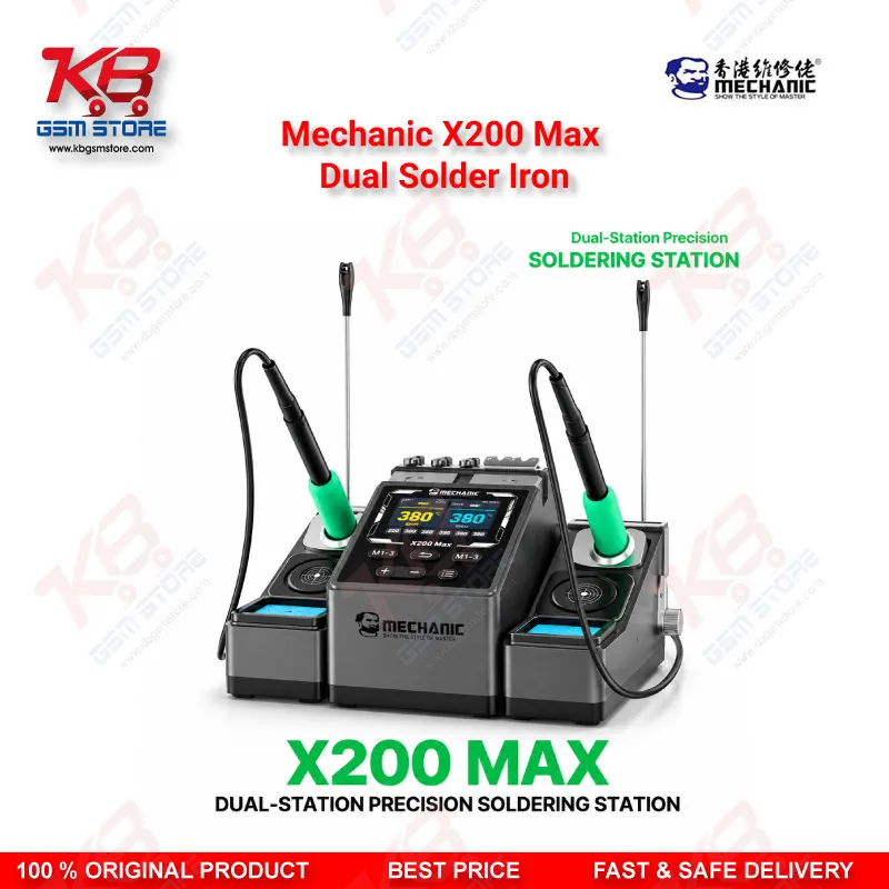 Mechanic X200 Max Dual Solder Iron – Dual-Station PWM Soldering Station