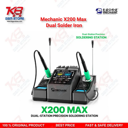 Mechanic X200 Max Dual Solder Iron – Dual-Station PWM Soldering Station