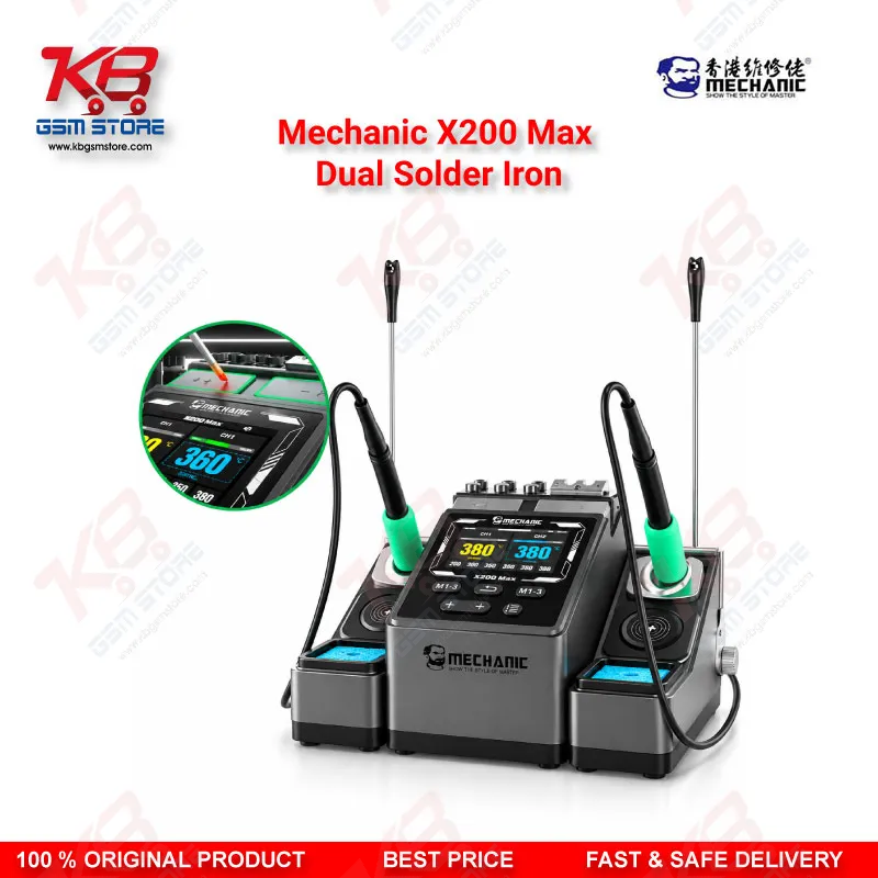Mechanic X200 Max Dual Solder Iron – Dual-Station PWM Soldering Station