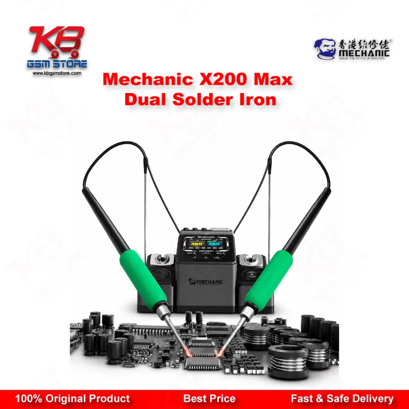 Mechanic X200 Max Dual Solder Iron – Dual-Station PWM Soldering Station