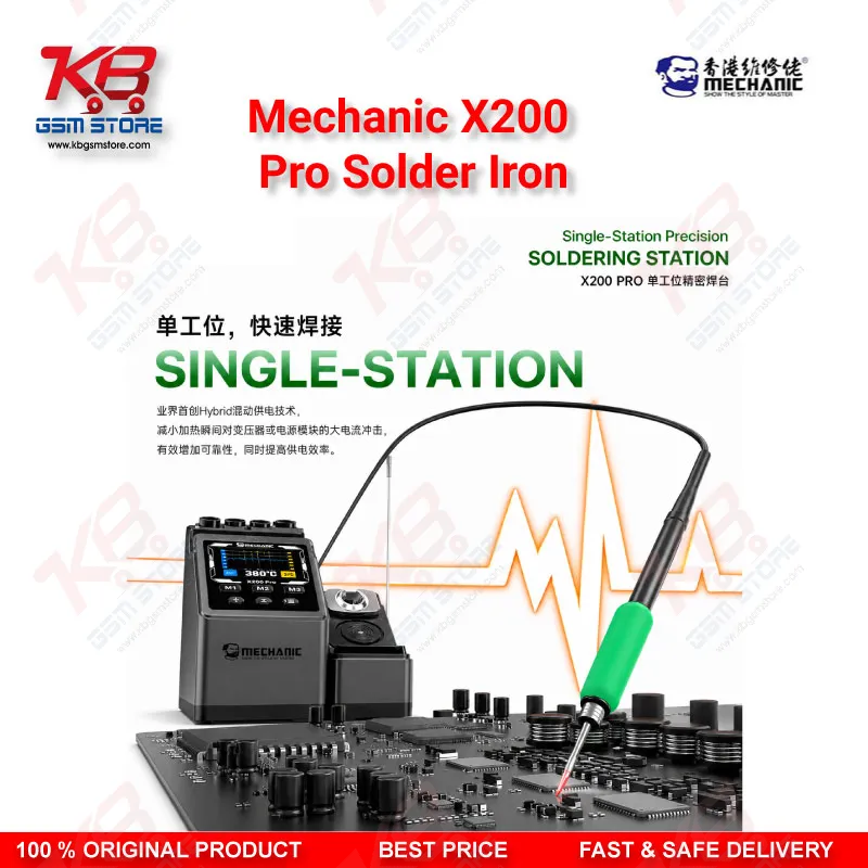 Mechanic X200 Pro Smart Soldering Station 200W – Pen Style Temperature Adjustable Rework Tool